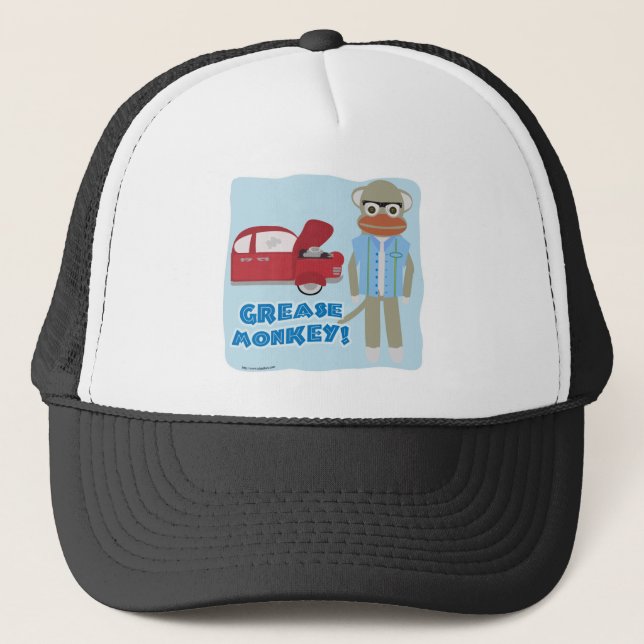 Hey Grease Monkey Trucker Hat (Front)