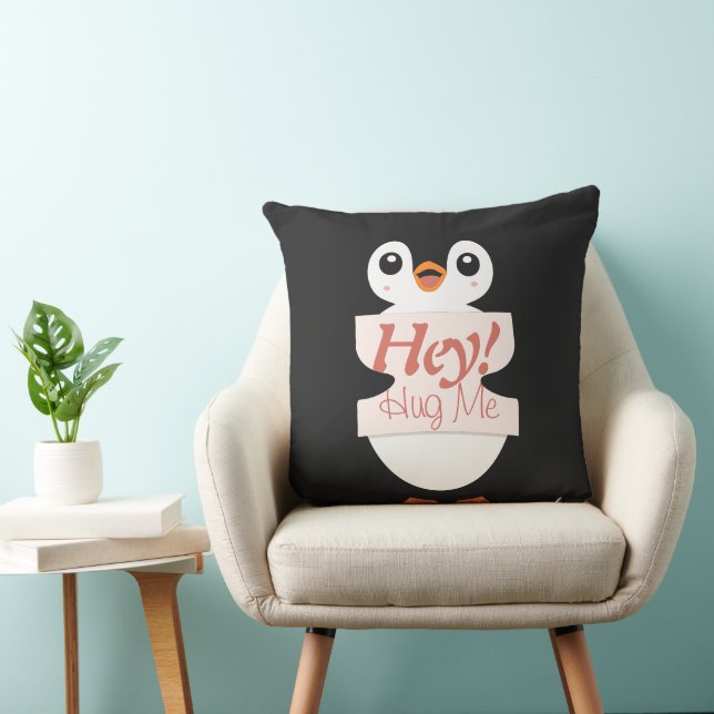 Hey! Hug Me - penguin costume personalization Cushion (Chair)