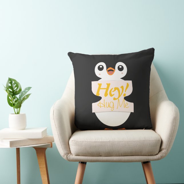Hey! Hug Me - penguin costume personalization Cushion (Chair)