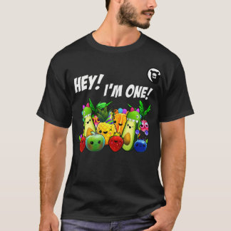 Hey I'M One Birthday Boy Funny Fruit Birthday Hey  T-Shirt