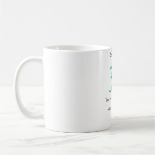 Hey it's 30th birthday green black bold letter nam coffee mug
