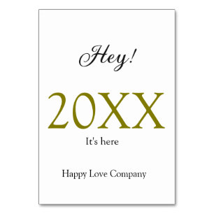 Hey it's new year add year gold black simple. Mini Table Number