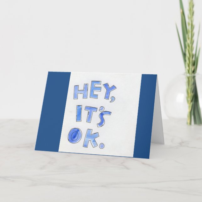 HEY, IT'S OKAY "50" IS NOT THAT BAD=HAPPY BIRTHDAY CARD (Front)