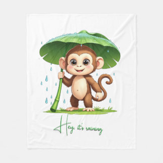 Hey' It's Raining Fleece Blanket