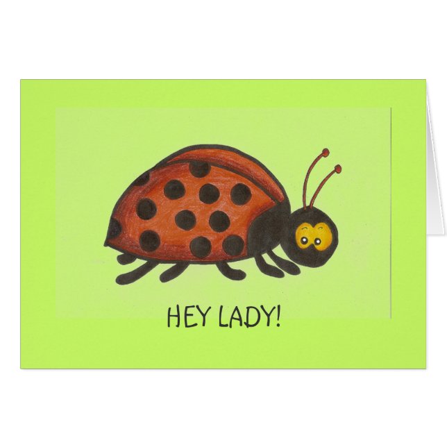 Hey Lady, Lady Bug Cards (Front Horizontal)