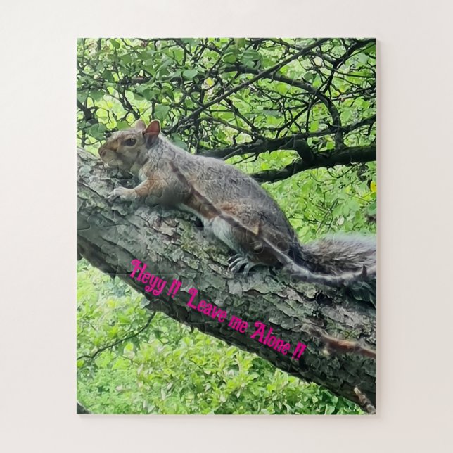Hey! Leave me Alone! Annoyed Squirrel  Jigsaw Puzzle (Vertical)