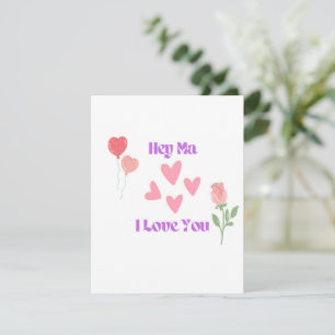 Hey Ma, I Love You on a Holiday Card