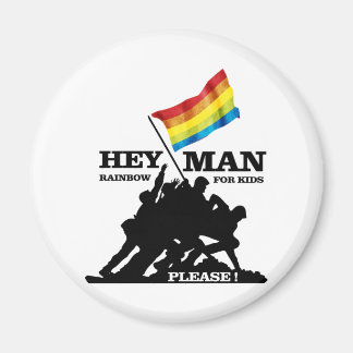 HEY, MAN RAINBOW FOR KIDS MAGNET