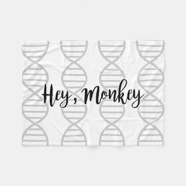 Hey Monkey, Double Helix Fleece Blanket (Front (Horizontal))