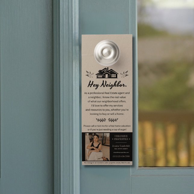 Hey Neighbour Real Estate Agent Door Hanger (Creator Uploaded)