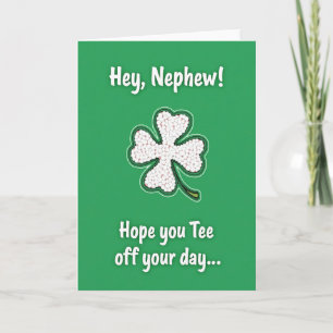 Hey Nephew Tee Off Day Card