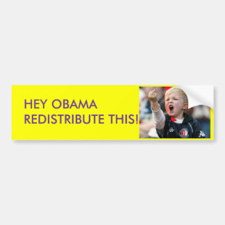 HEY OBAMA REDISTRIBUTE THIS!!!!! BUMPER STICKER