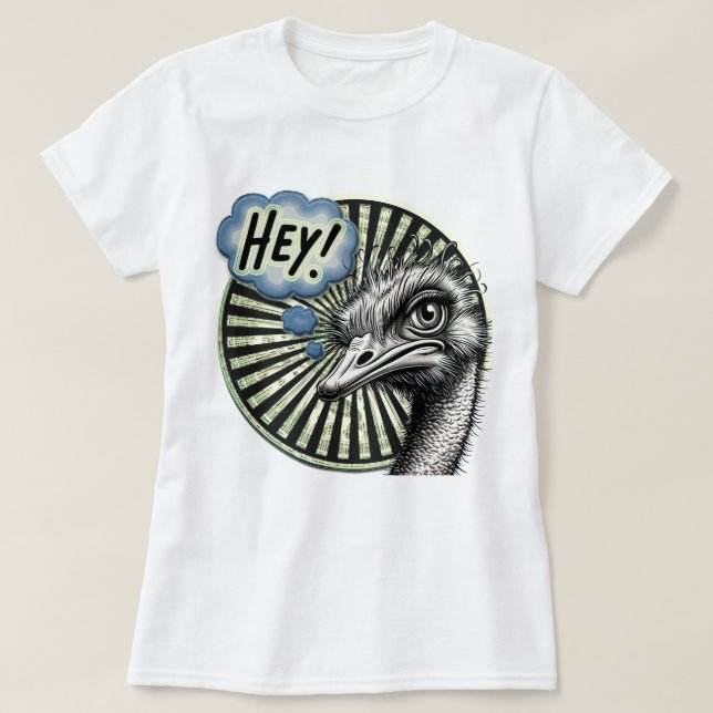 Hey Ostrich Bubble Women's Tee (Design Front)