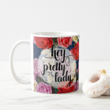 Hey Pretty Lady Dramatic Vintage Watercolor Roses