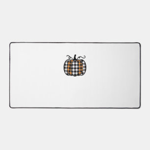 Hey Pumpkin Buffalo Plaid for Fall Autumn Thanksgi Desk Mat