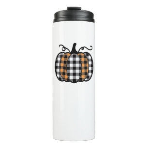 Hey Pumpkin Buffalo Plaid for Fall Autumn Thanksgi Thermal Tumbler