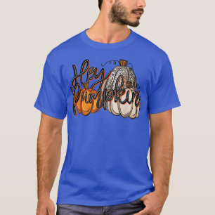 Hey Pumpkin Fall Hello Pumpkin Leopard Halloween R T-Shirt