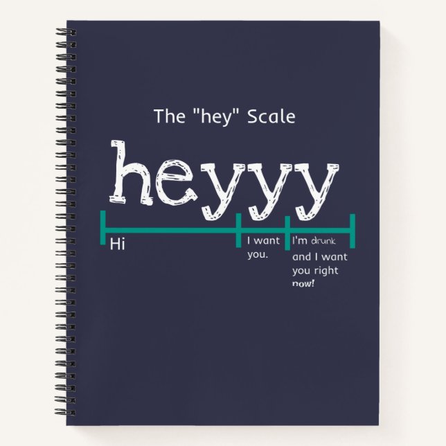 Hey Scale Heyyy Funny Notebook (Front)