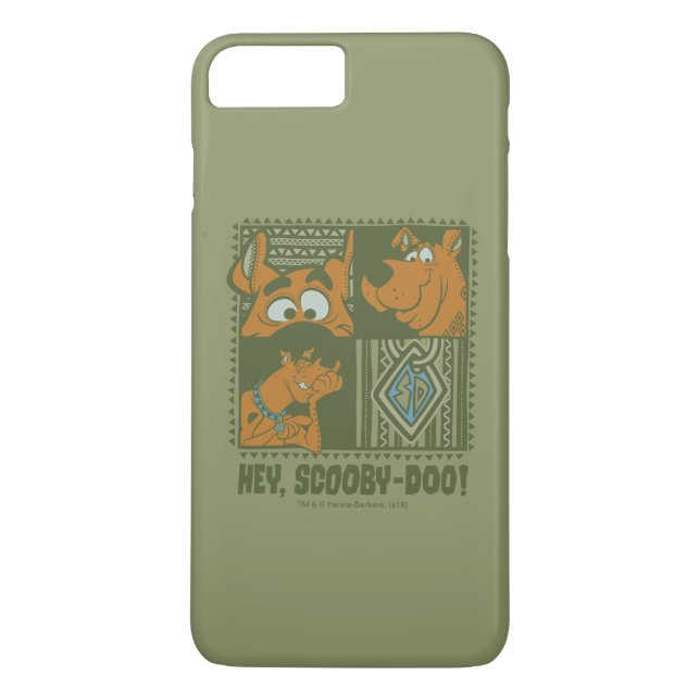 Hey Scooby-Doo Tribal Square Graphic Case-Mate iPhone Case (Back)