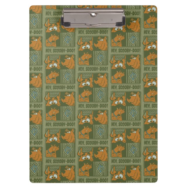 Hey Scooby-Doo Tribal Square Graphic Clipboard (Front)