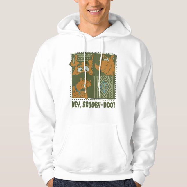 Hey Scooby-Doo Tribal Square Graphic Hoodie (Front)