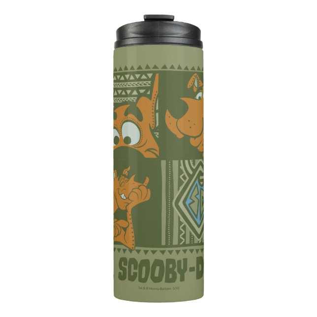 Hey Scooby-Doo Tribal Square Graphic Thermal Tumbler (Front)
