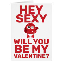 Hey Sexy Naughty Cheeky Monster Cute Red Valentine
