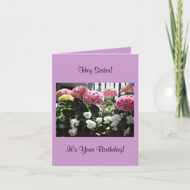 Hey Sister Birthday Card (Front)