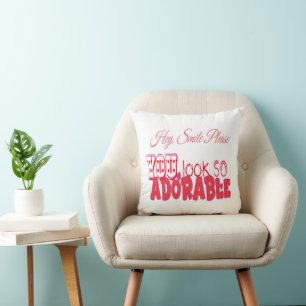 Hey smile please cushion
