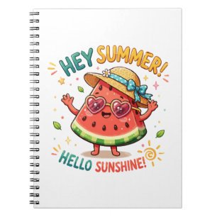 Hey Summer Hello Sunshine Watermelon Notebook