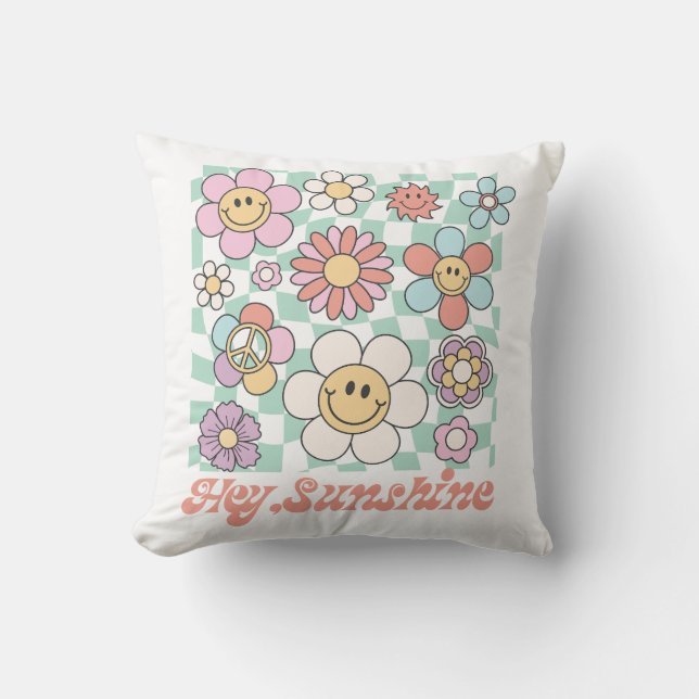 Hey Sunshine Floral Summer Cushion (Front)