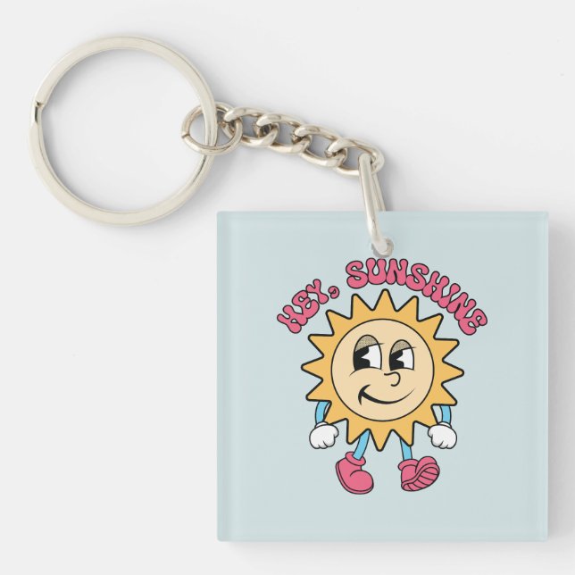 Hey, Sunshine - Summer Vibes Key Ring (Front)