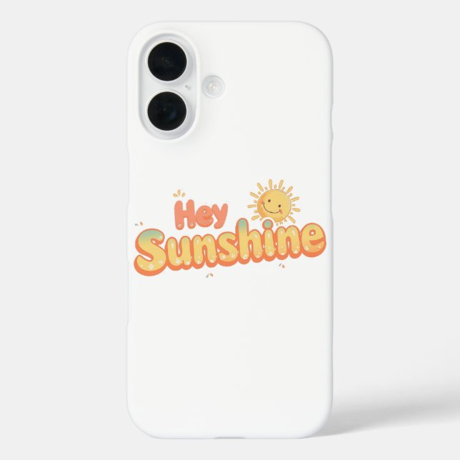 "Hey Sunshine" with Smiling Sun Case-Mate iPhone Case (Back)