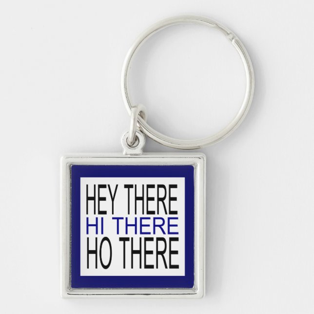 Hey there hi there ho there funny keychain (Front)