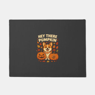 Hey There Pumpkin Corgi Halloween Pumpkins Autumn Doormat
