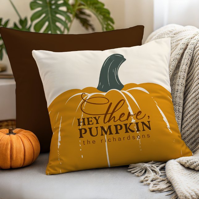 Hey There Pumpkin Personalised Fall Cushion (Creator Uploaded)