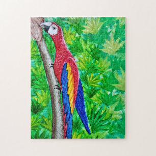 Hey, There’s a Scarlet Macaw in That Tree! Jigsaw Puzzle