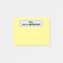 Hey, this is IMPORTANT (Yellow)