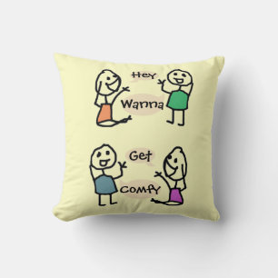 Hey Wanna Fancy Schmancy Pillow by RoseWrites