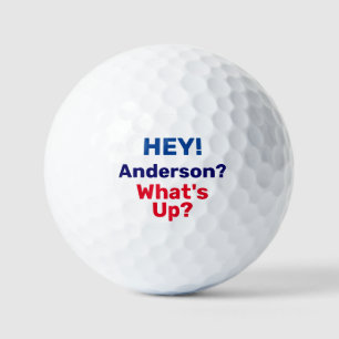 Hey! What's Up? Personalised Funny Golf Balls