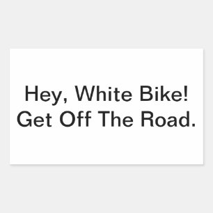 Hey, White Bike! sticker Jeff Hankamer Artjunkhaus