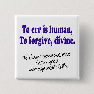Hey who's in charge here? 15 cm square badge