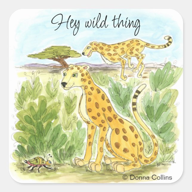 Hey Wild Thing Cheetah Sticker (Front)