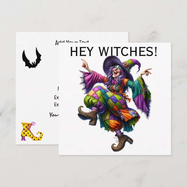 Hey Witches!  Invitation (Front/Back)
