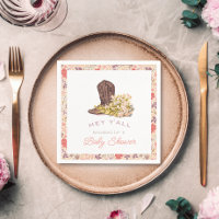 Hey Y'all Cowboy Boot & Bouquet Girl Baby Shower