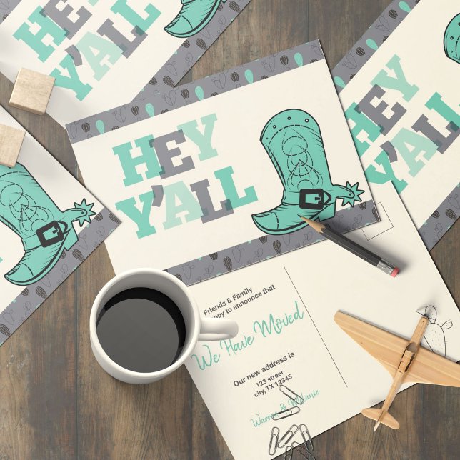 Hey Y'All - Texas Moving Announcement Postcard (Creator Uploaded)