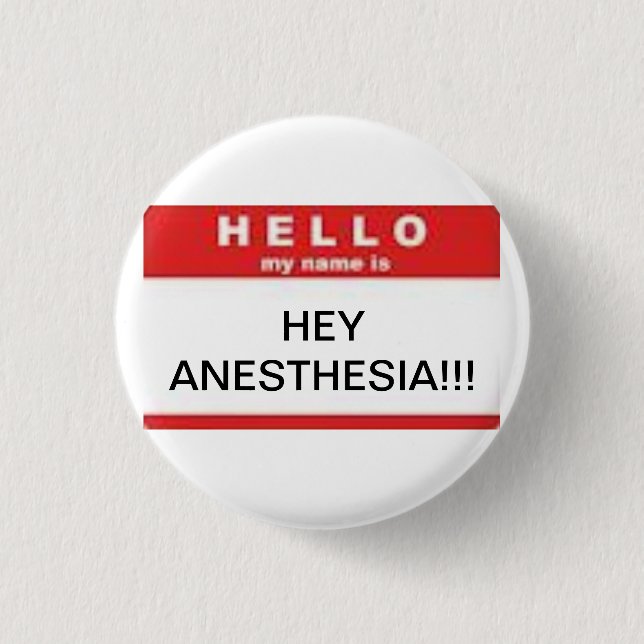 Hey you!! 3 cm round badge (Front)