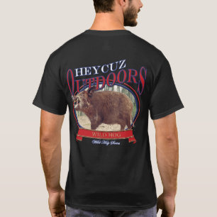 HeyCuz Outdoors Wild Hog Design T-Shirt