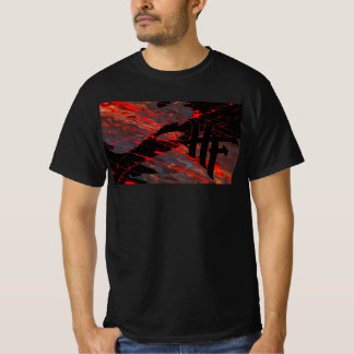 HF  logo placed on drip art background T-Shirt