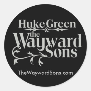 HG&amp;WS logo black bigger back, TheWaywardSon... Classic Round Sticker